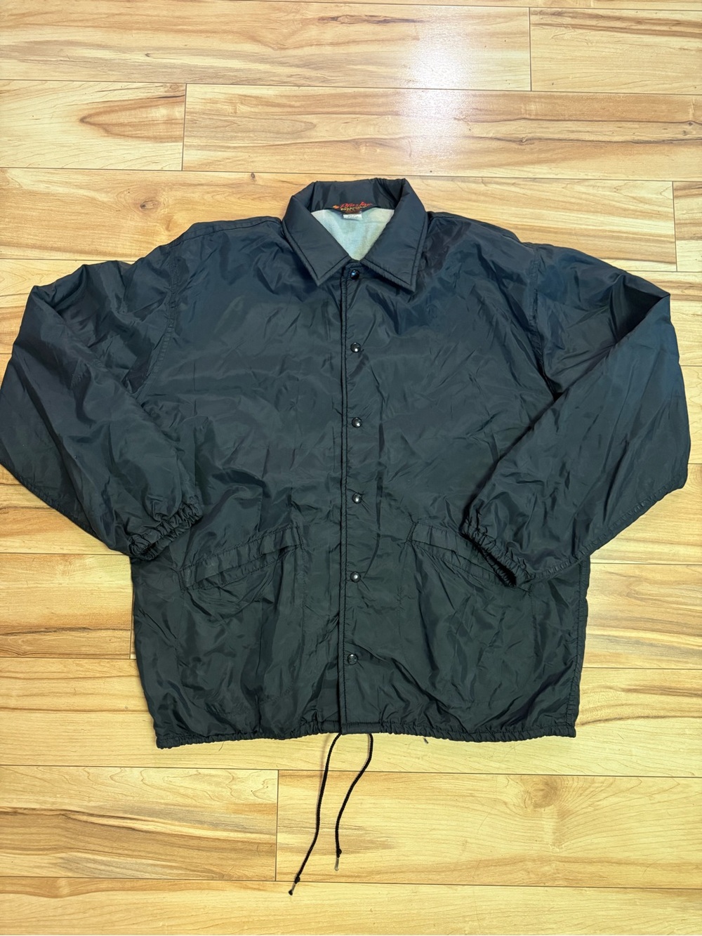 Dunbrooke Black Snap-Front Windbreaker Jacket